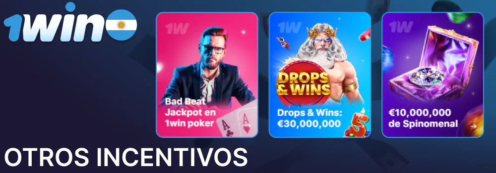 Otros incentivos 1win para jugadores de Argentina