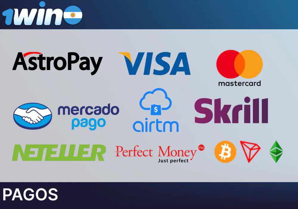 Opciones de pago disponibles en 1win para jugadores de Argentina