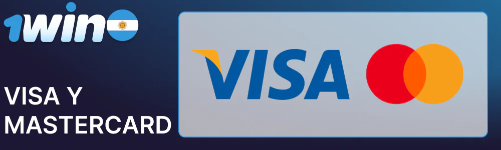 Métodos de pago Visa y Mastercard disponible en 1win